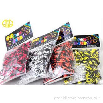 Crazy Funny elastic Loop rainbow loom rubber band bracelet